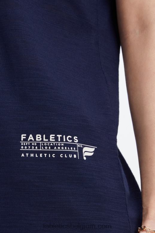 diepe marine/atletische club vrouwen klassiek T-shirt Fabletics LH20J2021