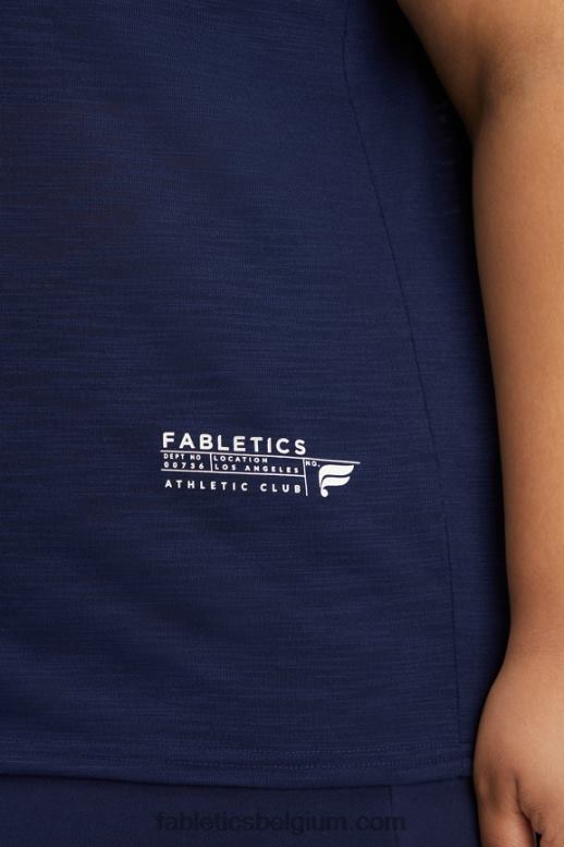 diepe marine/atletische club vrouwen klassiek T-shirt Fabletics LH20J2022