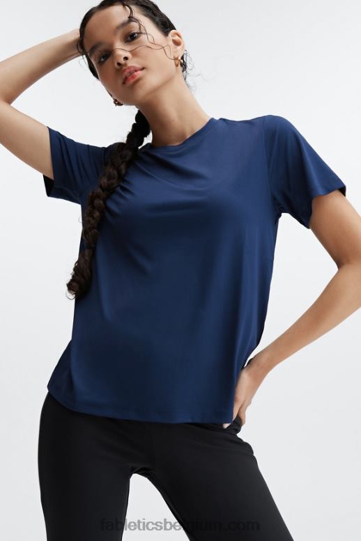 diepe marine vrouwen dry-flex T-shirt Fabletics LH20J2014