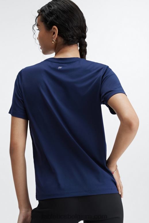 diepe marine vrouwen dry-flex T-shirt Fabletics LH20J2014