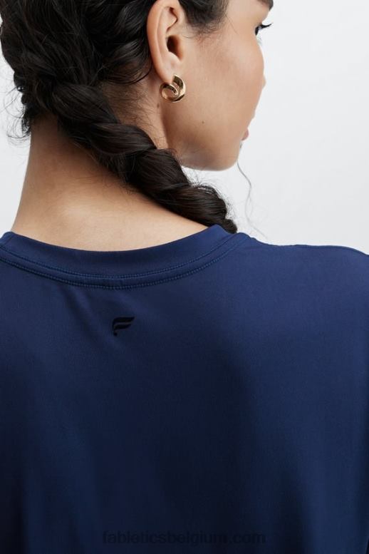 diepe marine vrouwen dry-flex T-shirt Fabletics LH20J2014