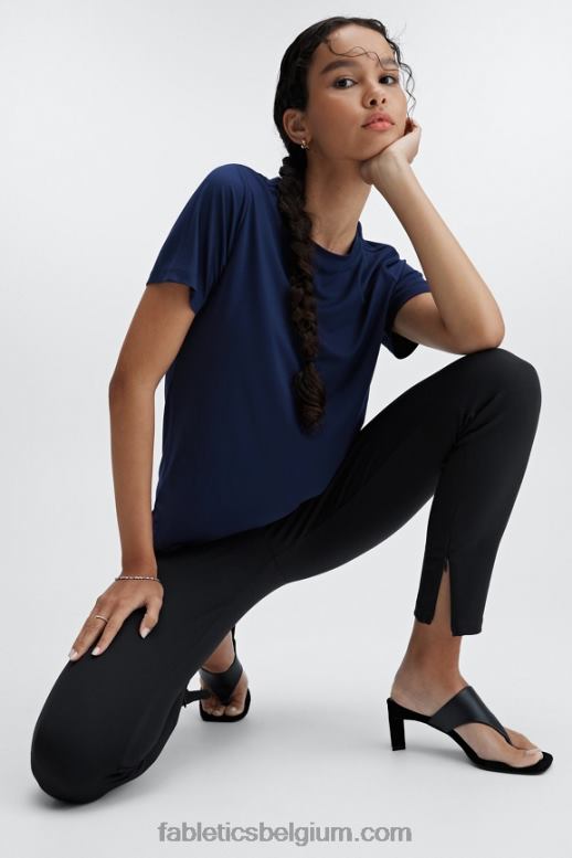 diepe marine vrouwen dry-flex T-shirt Fabletics LH20J2014