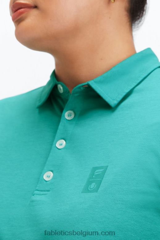 donkere wintertaling vrouwen universele tennis boxy polo met korte mouwen Fabletics LH20J2008