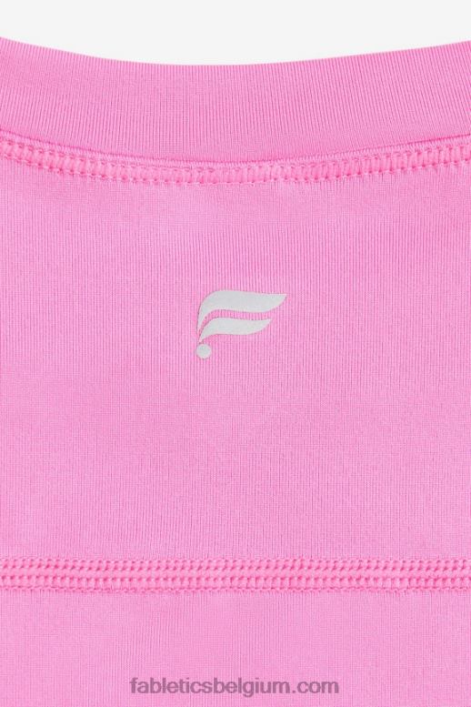 elektrische roos vrouwen phoenix lite top met korte mouwen Fabletics LH20J1990
