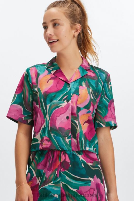 geschilderde tulpen vrouwen slaapknop ingedrukt Fabletics LH20J2033