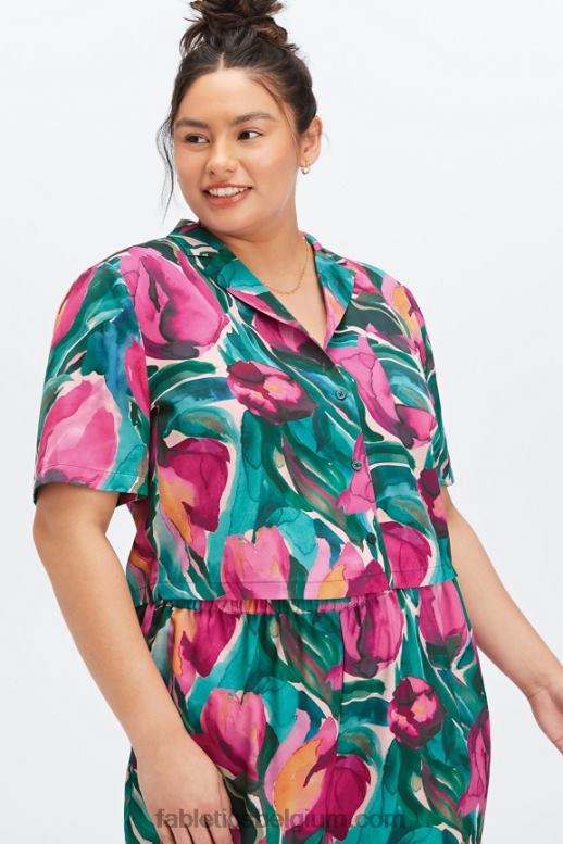 geschilderde tulpen vrouwen slaapknop ingedrukt Fabletics LH20J2034