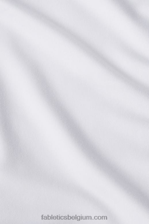 klassiek wit vrouwen dry-flex T-shirt met V-hals en korte mouwen Fabletics LH20J1958