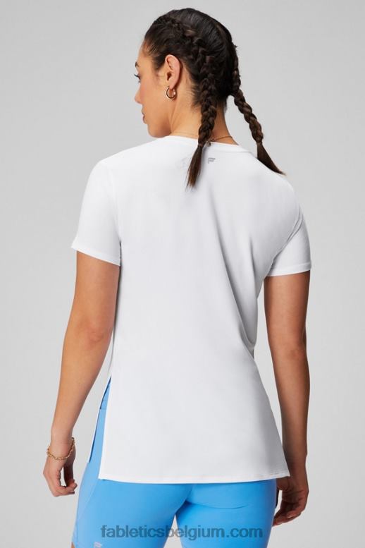 klassiek wit vrouwen dry-flex tuniek met korte mouwen Fabletics LH20J1972