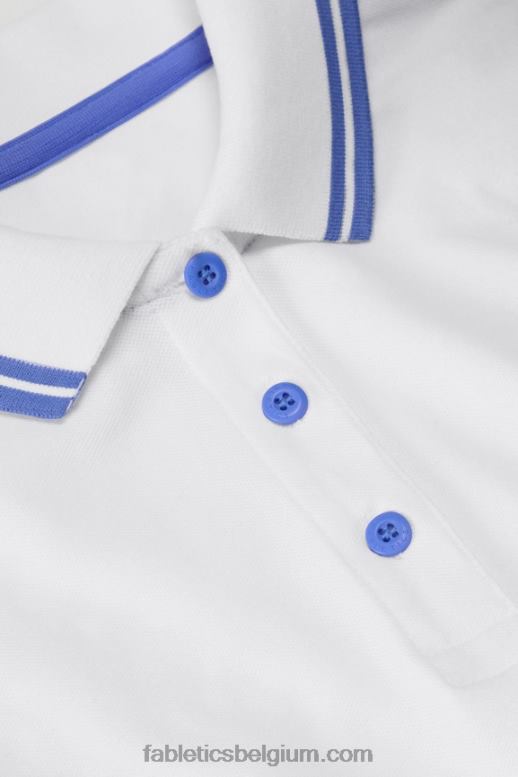 klassieke wit/maagdenpalm pons vrouwen klassieke piqué polo met korte mouwen Fabletics LH20J1964