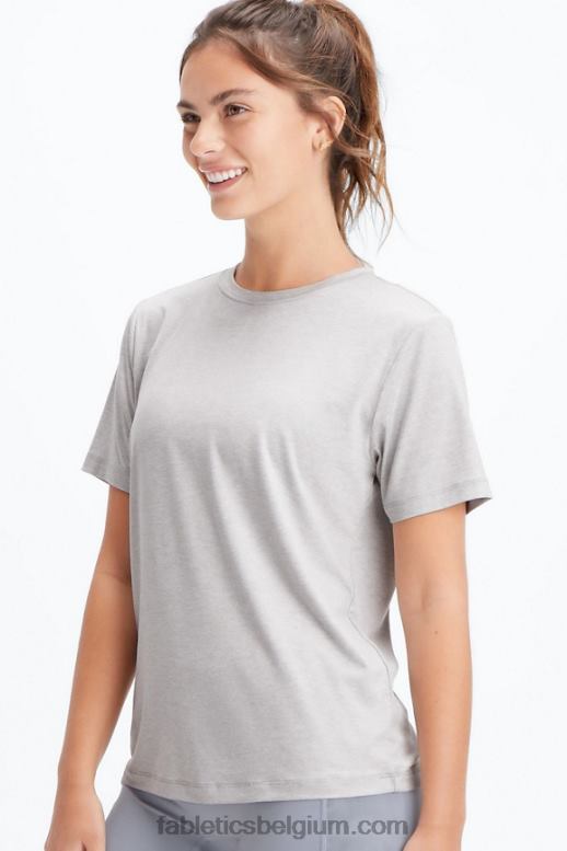 lichtgrijze heide vrouwen dry-flex T-shirt Fabletics LH20J2017