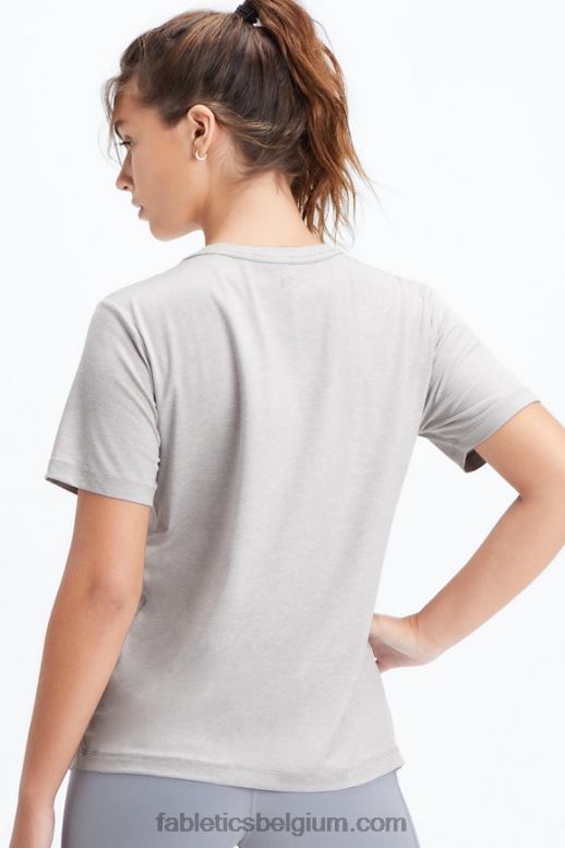 lichtgrijze heide vrouwen dry-flex T-shirt Fabletics LH20J2017