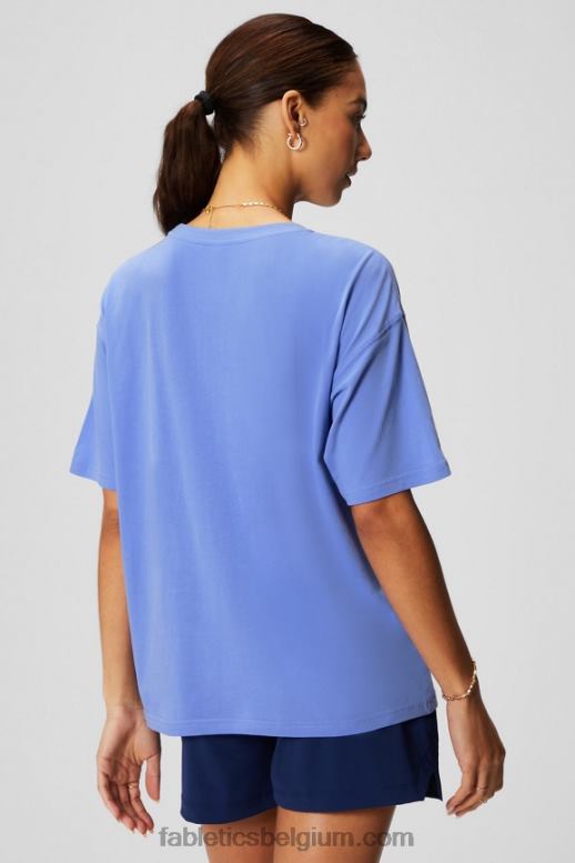 maagdenpalm punch/pickleball afbeelding vrouwen vintage T-shirt met korte mouwen Fabletics LH20J1961