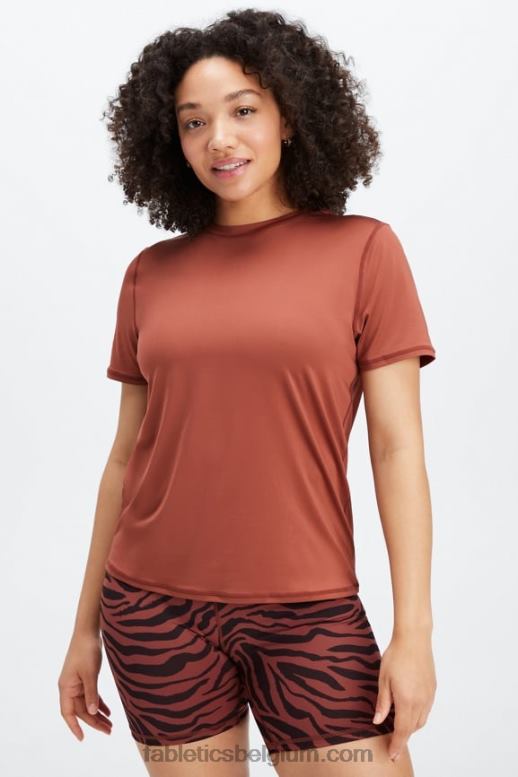 mahonie/mahonie vrouwen phoenix lite top met korte mouwen Fabletics LH20J1979