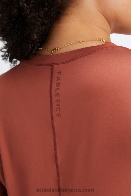 mahonie/mahonie vrouwen phoenix lite top met korte mouwen Fabletics LH20J1979