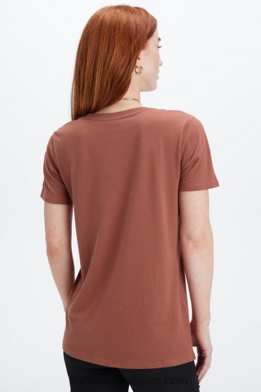 mahonie vrouwen T-shirt van 100% katoenen jersey Fabletics LH20J1993