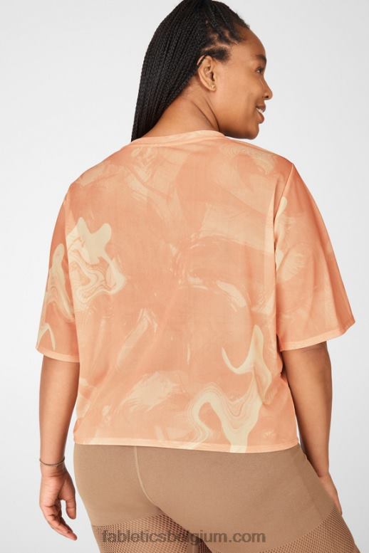 marmerende zonsopgang vrouwen nayeli mesh T-shirt Fabletics LH20J2090