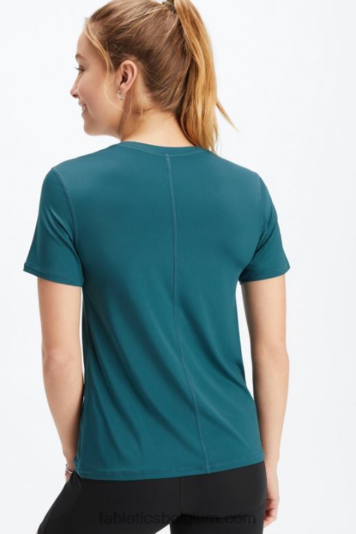 middernacht golf vrouwen phoenix lite top met korte mouwen Fabletics LH20J1982