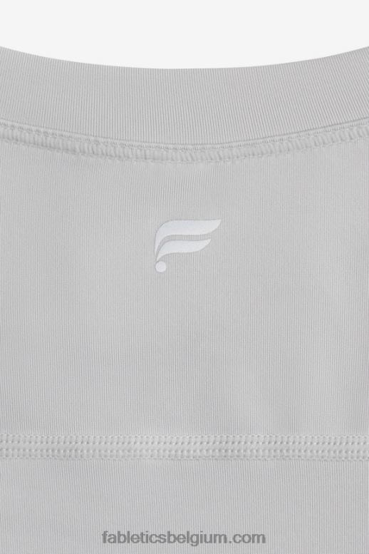 mineraal grijs vrouwen phoenix lite top met korte mouwen Fabletics LH20J1976