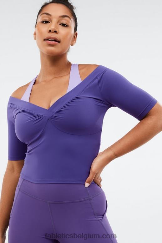 mystiek vrouwen natasha top met korte mouwen Fabletics LH20J2087