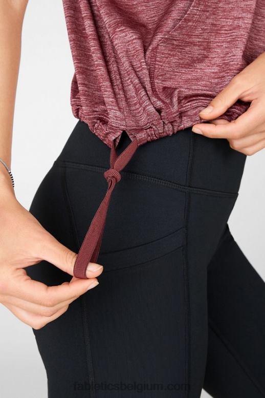 roest heide vrouwen bea hoodie met korte mouwen Fabletics LH20J2110