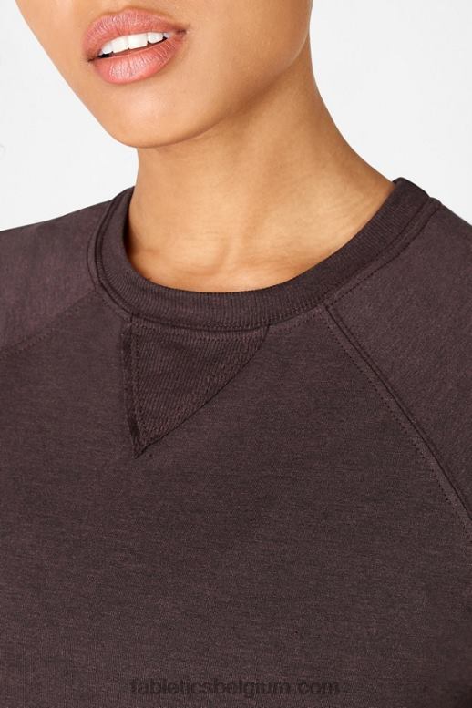 roest heide vrouwen loveday T-shirt met raglanmouwen en korte mouwen Fabletics LH20J2104