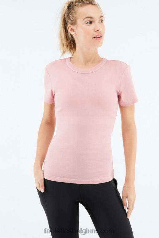 roze buff vrouwen tinsley T-shirt met korte mouwen Fabletics LH20J2064