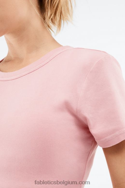 roze buff vrouwen tinsley T-shirt met korte mouwen Fabletics LH20J2064