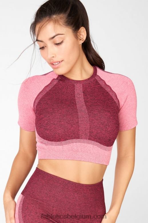 roze heide multi vrouwen helena naadloze crop top Fabletics LH20J2098