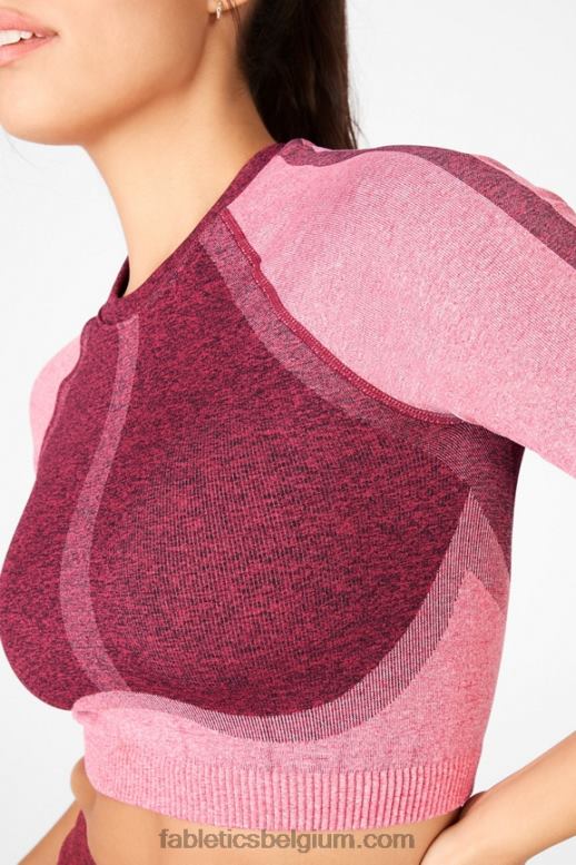 roze heide multi vrouwen helena naadloze crop top Fabletics LH20J2098