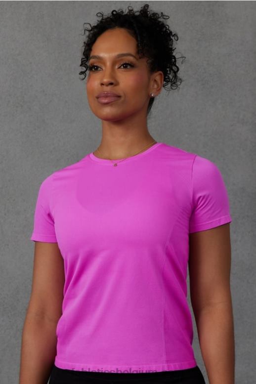 roze ontsnapping vrouwen feather tech top met korte mouwen Fabletics LH20J1947
