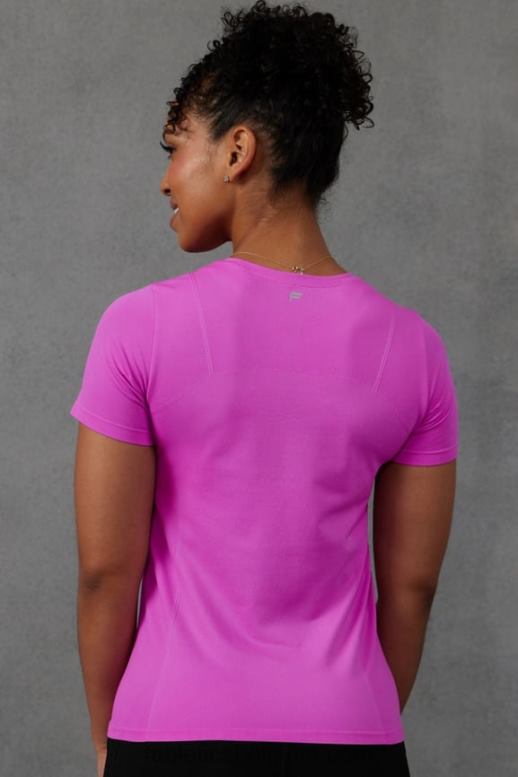 roze ontsnapping vrouwen feather tech top met korte mouwen Fabletics LH20J1947