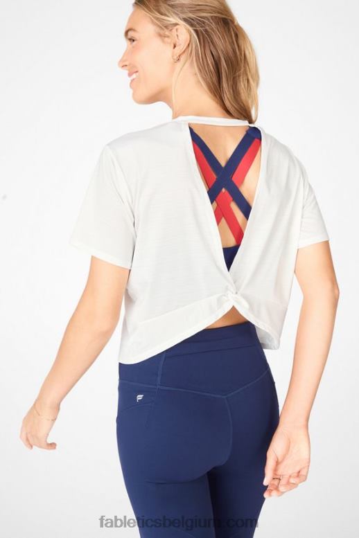 slagtand vrouwen milieubewust T-shirt met gedraaide achterkant Fabletics LH20J2114