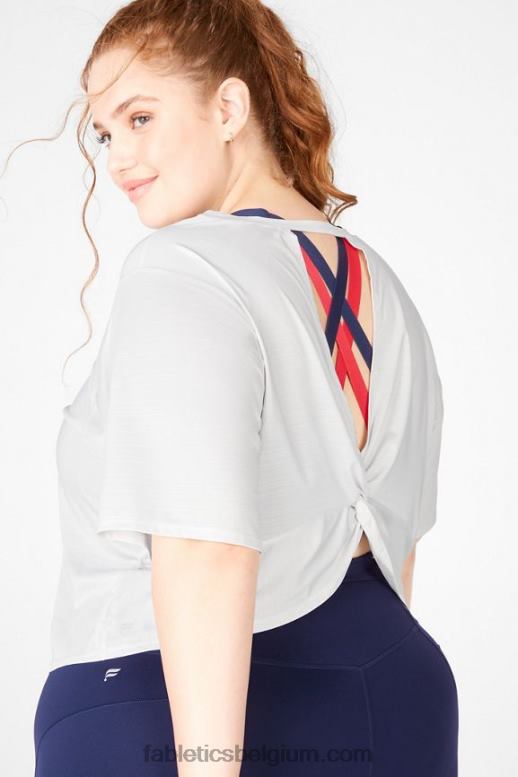 slagtand vrouwen milieubewust T-shirt met gedraaide achterkant Fabletics LH20J2115