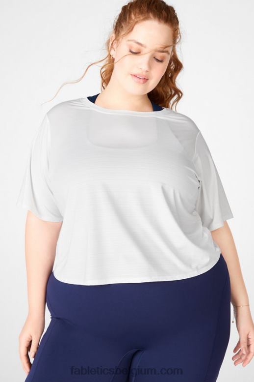 slagtand vrouwen milieubewust T-shirt met gedraaide achterkant Fabletics LH20J2115