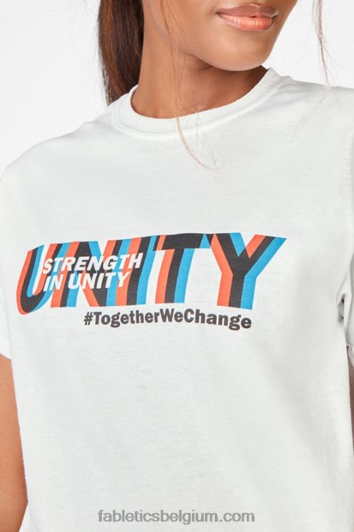 wit/eenheid vrouwen kracht in eenheid tee Fabletics LH20J2078