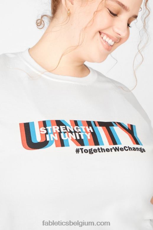 wit/eenheid vrouwen kracht in eenheid tee Fabletics LH20J2079