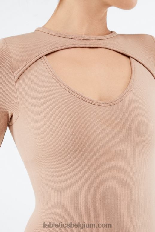 woestijn vrouwen finley naadloze bodysuit met uitsparing Fabletics LH20J2080