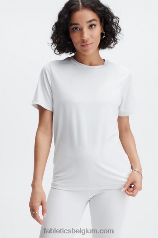zacht grijs vrouwen dry-flex T-shirt Fabletics LH20J2015