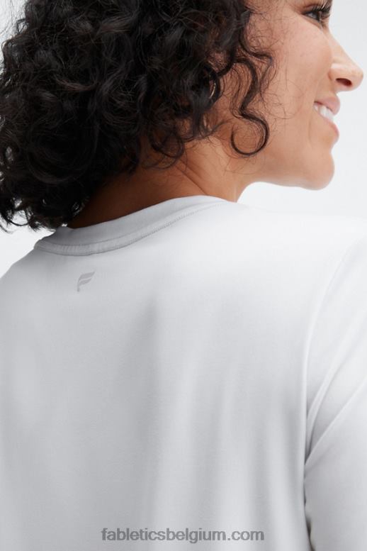 zacht grijs vrouwen dry-flex T-shirt Fabletics LH20J2015