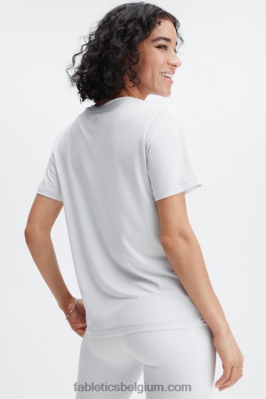 zacht grijs vrouwen dry-flex T-shirt Fabletics LH20J2015