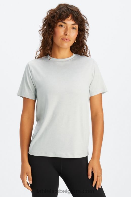 zachte grijze heide vrouwen dry-flex T-shirt Fabletics LH20J2011