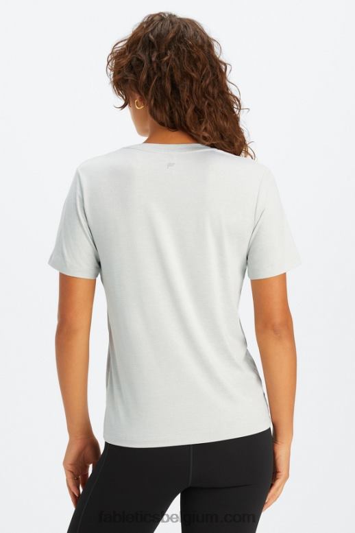 zachte grijze heide vrouwen dry-flex T-shirt Fabletics LH20J2011