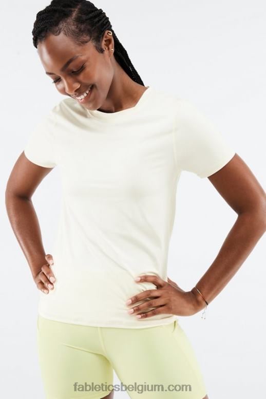 zijde vrouwen phoenix lite top met korte mouwen Fabletics LH20J1986