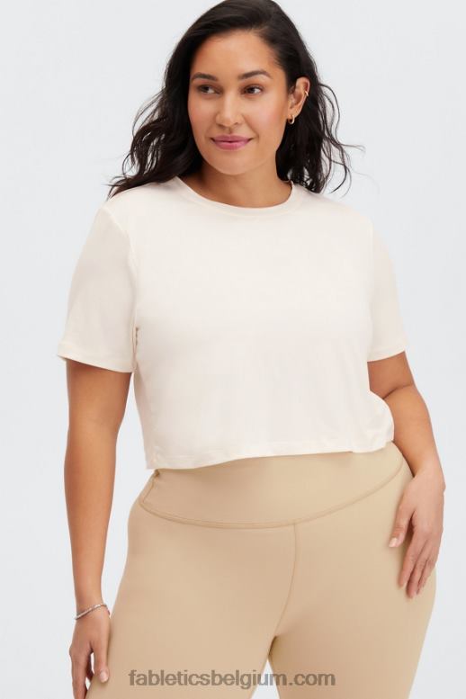 zilverreiger vrouwen dry-flex cropped T-shirt met korte mouwen Fabletics LH20J1970