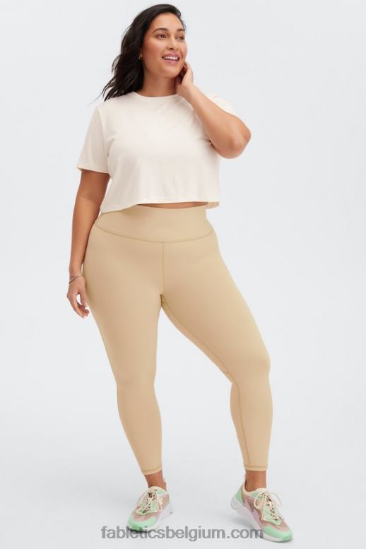 zilverreiger vrouwen dry-flex cropped T-shirt met korte mouwen Fabletics LH20J1970