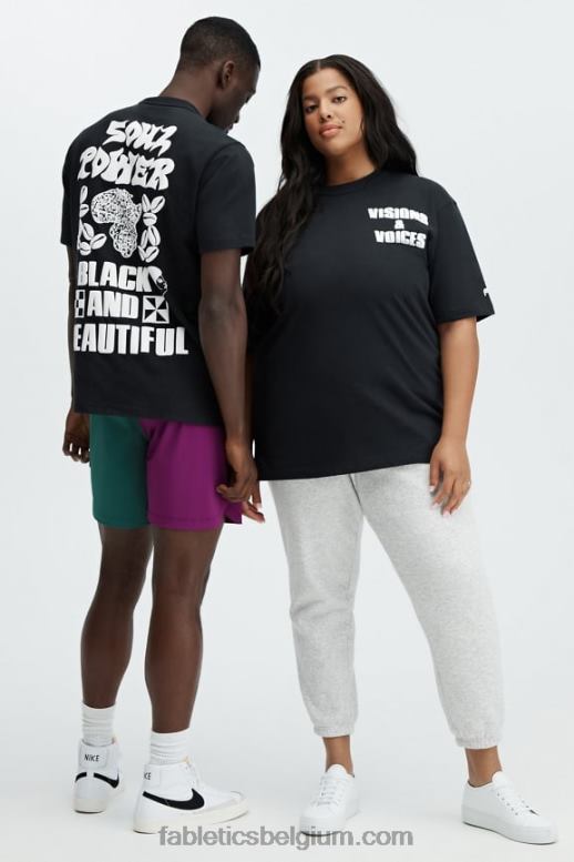 zwart vrouwen africobra uniseks T-shirt Fabletics LH20J2075