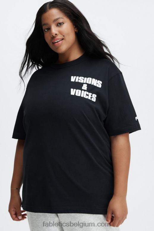 zwart vrouwen africobra uniseks T-shirt Fabletics LH20J2075