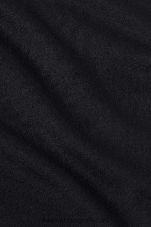 zwart vrouwen dry-flex T-shirt met V-hals en korte mouwen Fabletics LH20J1960
