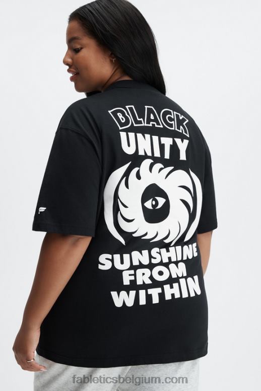 zwart vrouwen festac 77' uniseks T-shirt Fabletics LH20J2077
