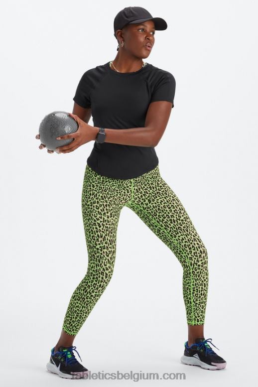 zwart vrouwen phoenix lite top met korte mouwen Fabletics LH20J1974
